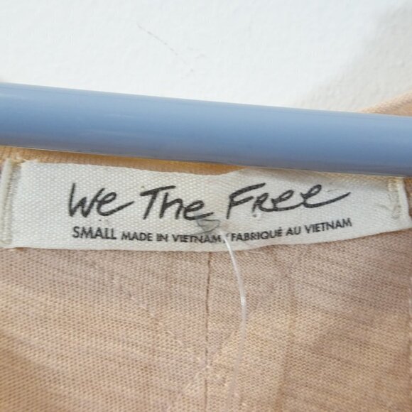 Free People S Aria Trapeze Shirt Long Sleeve Peach NEW Casual Flowy Coastal - Picture 3 of 6